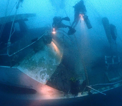 水下探摸、扫测